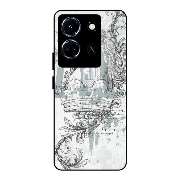 Designous Vintage Metal Back Case for Infinix Note 30 5G